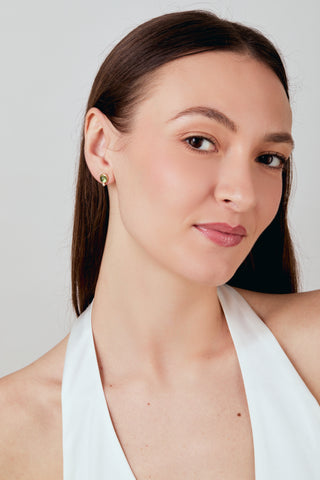 Syna 18K Gold Cirra Mini Studs in Peridot