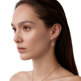 Temple St. Clair 18K Gold Fiori Amulet Rock Crystal Earrings