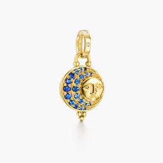Temple St Clair 18K Gold Lunar Eclipse Pendant with Sapphires and Diamonds