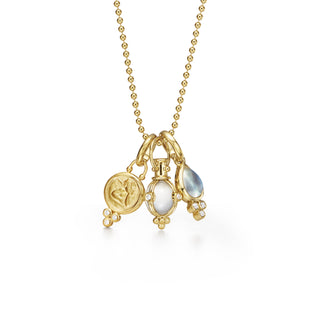 Temple St Clair 18K Gold Signature Charm Necklace with Diamonds