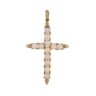 Estate 14K Gold Opal Cross