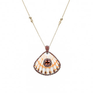 Estate John Hardy 18K Gold Spiny Oyster Shell Lion Paw Pendant