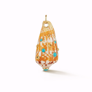 Seaman Schepps 18K General Cone Shell Pendant with Turquoise