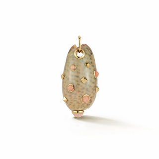 Trianon 18K Oliva Marginella Shell Pendant with Coral