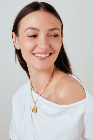 Syna 18K Gold Origin Citrine Drop Pendant