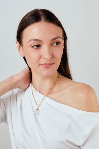 Syna 18K Gold Origin Moon Drop Pendant