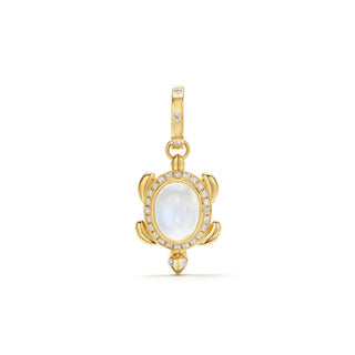 Temple St. Clair 18K Gold Blue Moonstone Turtle Pendant