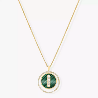 Messika 18K Gold Malachite Lucky Move Pendant Necklace