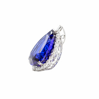 Estate 18K White Gold Tanzanite Riviere Necklace