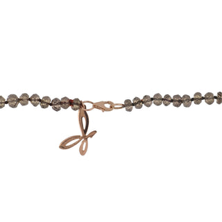 Estate 14K Rose Gold Smoky Quartz Bead Necklace