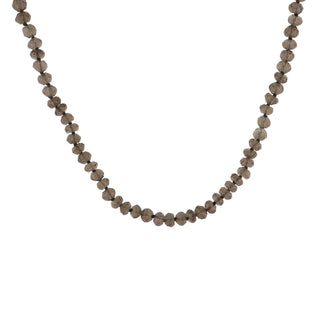 Estate 14K Rose Gold Smoky Quartz Bead Necklace
