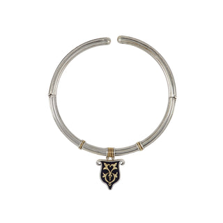 Estate LaLaounis Lapis Shield Pendant Collar Necklace