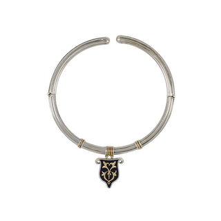 Estate LaLaounis Lapis Shield Pendant Collar Necklace