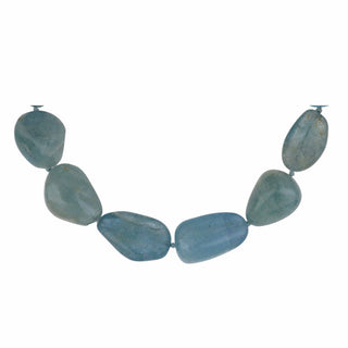 Vintage 1970s Tambetti 18K Gold Aqua Pebble Bead Necklace