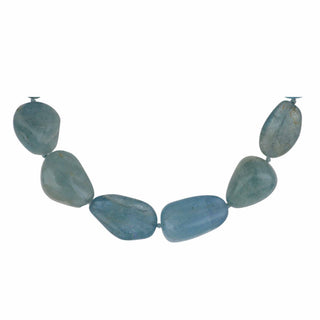 Vintage 1970s Tambetti 18K Gold Aqua Pebble Bead Necklace