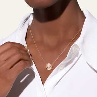 Pomellato 18K Rose Gold Turquoise & Diamonds Pom Pom Dot Reversible Necklace