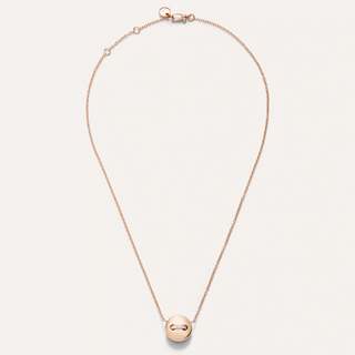 Pomellato 18K Rose Gold Turquoise & Diamonds Pom Pom Dot Reversible Necklace