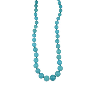 Estate 14K Graduated Turquoise Bead Necklace