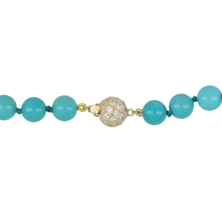 Estate 14K Graduated Turquoise Bead Necklace