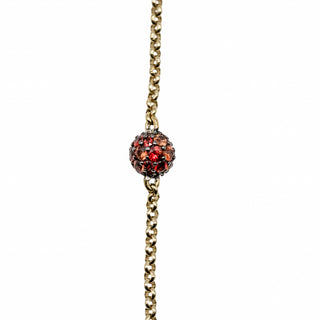 Estate John Hardy 18K Gold Fancy Color Sapphire & Diamond Station Necklace