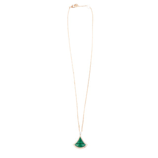Estate Bulgari 18K Rose Gold Divas Dream Necklace with Malachite