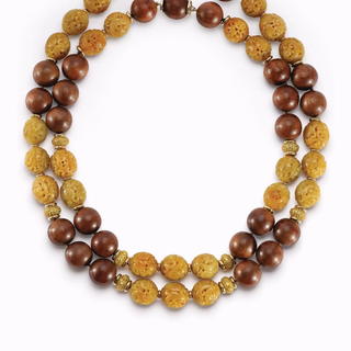 Seaman Schepps 18K Walnut & Jade Canton Necklace—Inside Strand