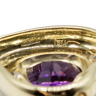 Vintage Paloma Picasso for Tiffany & Co. 18K Gold Heart Shape Amethyst Pendant Necklace