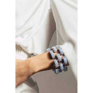 Aletto Brothers 18K Gold Chalcedony Bridge Link Bracelet with Diamonds