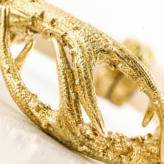 Estate 18K Gold Bone Bangle Bracelet