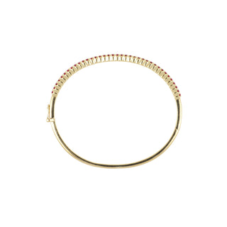 Estate Spark Creations 18K Gold Ruby Bangle