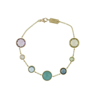 Estate Ippolita 18K Gold Multi Gemstone Lollitini Bracelet