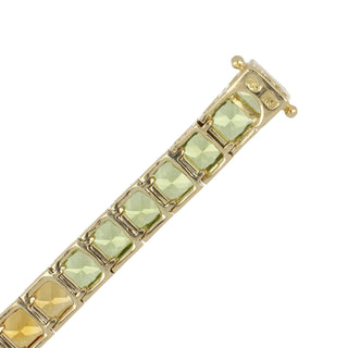 Estate H. Stern 18K Multi Gemstone Ombre Rainbow Line Bracelet