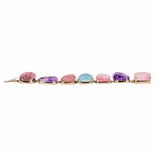 Vintage Seaman Schepps 14K Gold Multi-Gem Pebble Bracelet