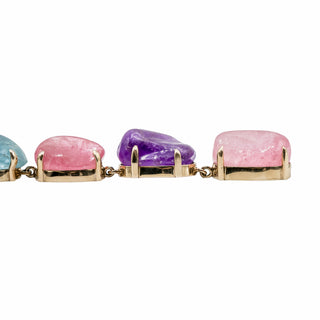 Vintage Seaman Schepps 14K Gold Multi-Gem Pebble Bracelet