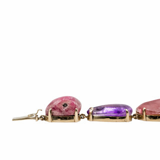 Vintage Seaman Schepps 14K Gold Multi-Gem Pebble Bracelet