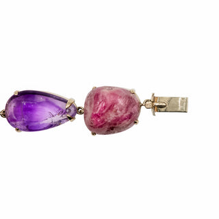 Vintage Seaman Schepps 14K Gold Multi-Gem Pebble Bracelet