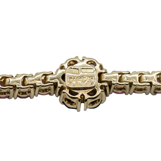 Estate Pasquale Bruni 18K Gold Multi Gemstone Flower Bracelet