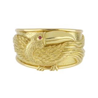 Vintage 1970s David Webb Toucan Gold Cuff