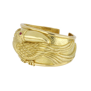 Vintage 1970s David Webb Toucan Gold Cuff