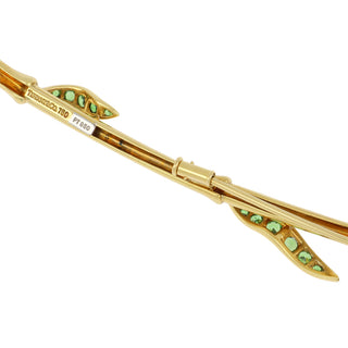 Vintage Tiffany & Co. Two-Tone Yellow Sapphire, Tsavorite Garnet & Diamond Iris Brooch