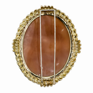 Vintage David Webb 18K Gold Shell Cameo Brooch