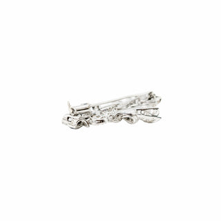 Retro 1950s Platinum Sapphire & Diamond Spray Pin