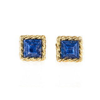 Estate David Webb Lapis Ancient World Cufflinks