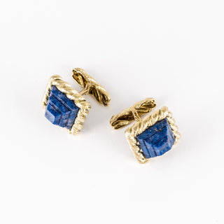 Estate David Webb Lapis Ancient World Cufflinks