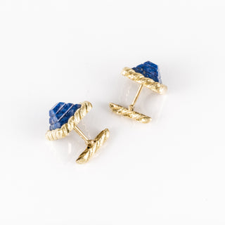 Estate David Webb Lapis Ancient World Cufflinks