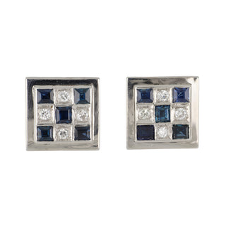 Art Deco Platinum Sapphires & Diamond Cufflinks