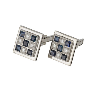 Art Deco Platinum Sapphires & Diamond Cufflinks