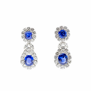 Important Mid-Century Petochi Platinum Sapphire and Diamond Demi-Parure