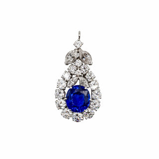 Important Mid-Century Petochi Platinum Sapphire and Diamond Demi-Parure