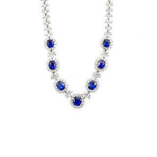 Important Mid-Century Petochi Platinum Sapphire and Diamond Demi-Parure